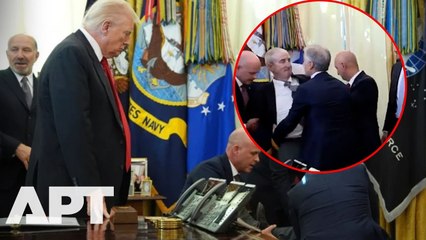Panic in the Oval Office: Man Suddenly Collapses Behind Trump Mid-Announcement | APT