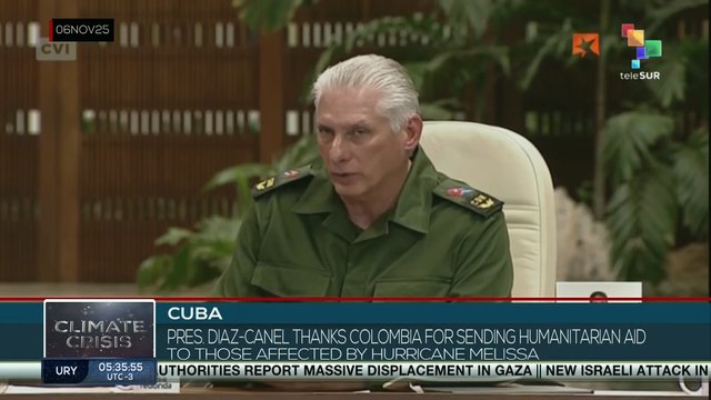 Cuba: President Díaz-Canel thanks Colombia for sending humanitarian aid to those affected by Hurricane Melissa