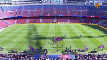 La primera reacción de los jugadores del Barça al saltar al Spotify Camp Nou: fijaos en sus caras...