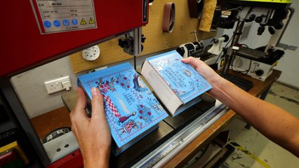 Cutting a Book to Create Magic! ❤️ Alice in Wonderland Crystal Diorama 💎