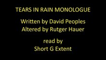 Tears in Rain (1st Edition)