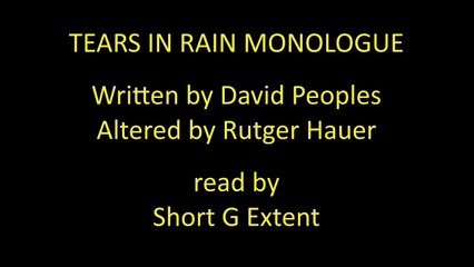 Tears in Rain (1st Edition)