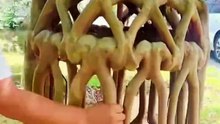 This man is turning living trees into art 🌳✨. By gently moulding their stems while they’re still growing, he shapes them into stunning wooden vases — completely natural and grown straight from the soil. It’s slow, patient, a Reacts | DIY videos | crafts