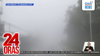 Makapal na hamog, nagdulot ng zero visibility; 3 truck nadulas at nabangga | 24 Oras