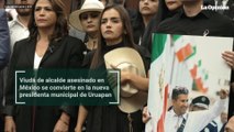 Viuda de alcalde asesinado en México se convierte en la nueva presidenta municipal de Uruapan