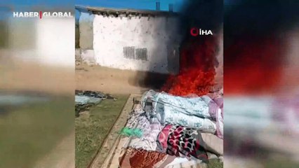 Şanlıurfa'da herkes kendi kendine yanan ev için seferber oldu