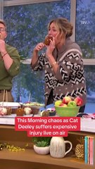 "¡Me he roto un diente!", dijo una presentadora de TV tras probar un postre en vivo (VIDEO)