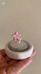 Air Dry Clay Snowy Candle Holder ❄️