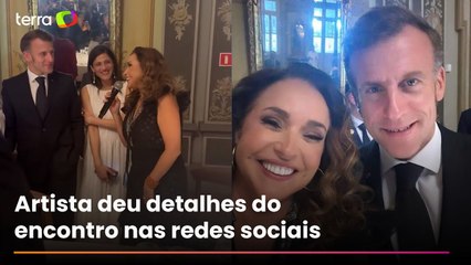 Daniela Mercury canta para Macron e elogia presidente francês: ‘Marcamos encontro em Paris’