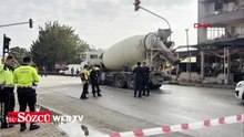 Beton mikserinin çarptığı kadın öldü; son anda yol kenarına çektiği torunu kurtuldu