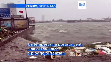 Almeno cinque morti per l'arrivo del tifone Kalmaegi in Vietnam