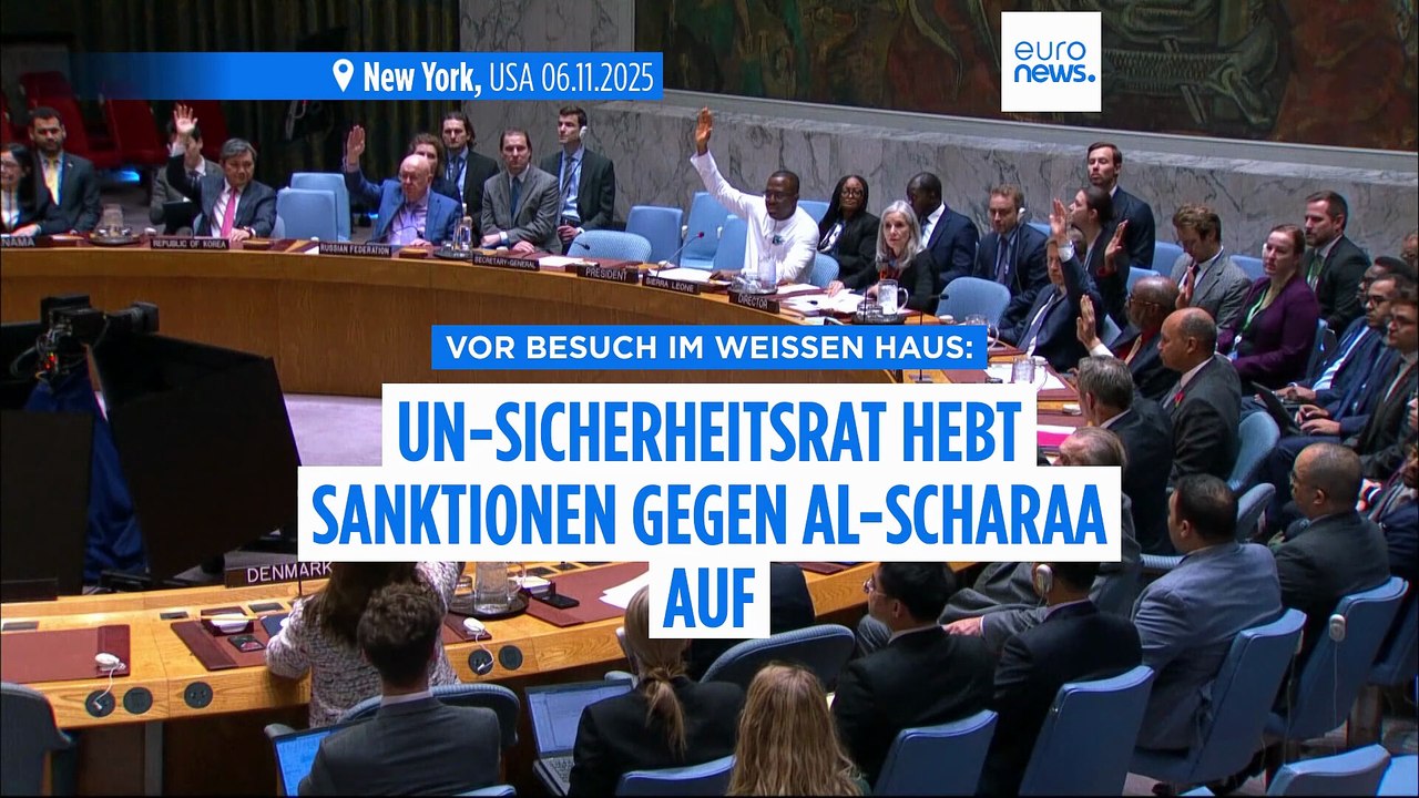 Vor historischem USA-Besuch: UN-Sicherheitsrat hebt Sanktionen gegen al-Scharaa auf