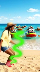 Boats Flee on Beach Because of Girl’s Smelly Socks 😂🚤 | Hilarious Beach Adventure
