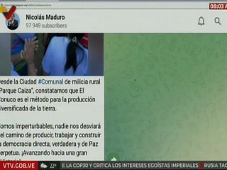 Jefe de Estado: Nadie nos desviará del camino de producir, trabajar y construir democracia directa