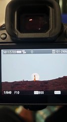 Vídeo fotografía superluna, sevillana y avión