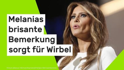 Melania Trump: Meinte sie etwa Donald? Melanias brisante Bemerkung sorgt für Wirbel