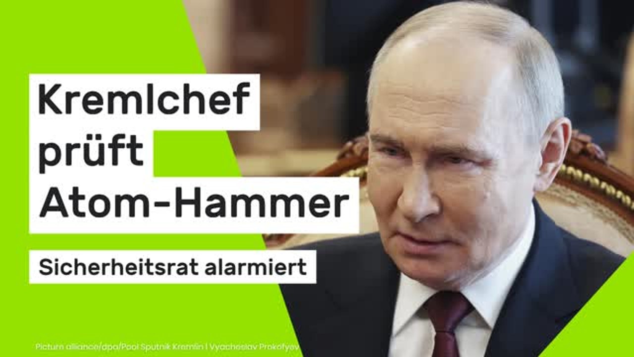 Wladimir Putin: Kremlchef prüft Atom-Hammer - Sicherheitsrat alarmiert