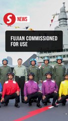 China's third aircraft carrier, the Fujian, enters service