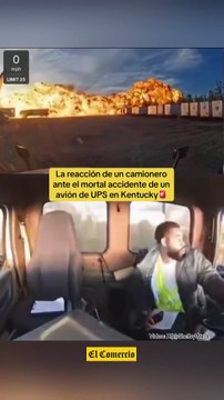 La impactante reacción de un camionero al ver el mortal accidente de un avión en Estados Unidos