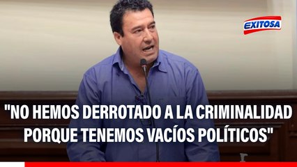 Edwin Martínez sobre inseguridad ciudadana: "No hemos derrotado a la criminalidad porque tenemos vacíos políticos"