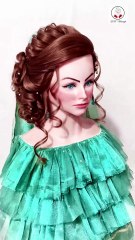 Kashees bridal hairstyle|Pakistani bridal hairstyle with dupatta|messy hair bun for wedding