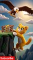 cat trying to save her kittens from the eagle 🦅 #cat #kittencuddles #catvideos #shorts