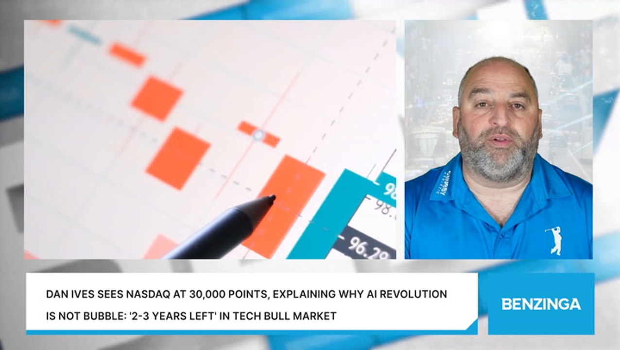 Dan Ives Sees Nasdaq At 30,000 Points, Explaining Why AI Revolution Is Not Bubble: '2-3 Years Left' In Tech Bull Market