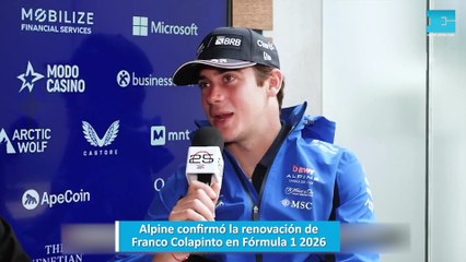 Alpine confirmó la renovación de Franco Colapinto en Fórmula 1 2026
