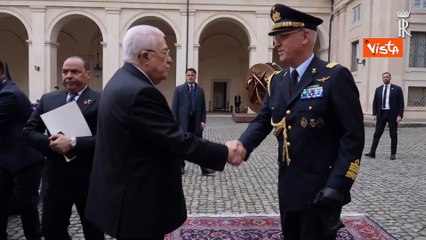 Mattarella riceve il Presidente della Palestina Abu Mazen al Quirinale