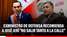 Exministro de Defensa recomienda a José Jerí "no salir tanto a la calle": "Debe centrarse en el nivel estratégico"