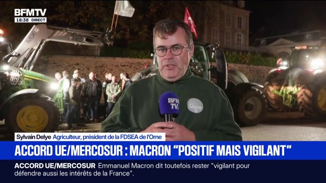 Accord UE-Mercosur: On a l'impression [qu'Emmanuel Macron] vient de nous planter un poignard dans le dos , déclare Sylvain Delye, président de la FDSEA de l'Orne
