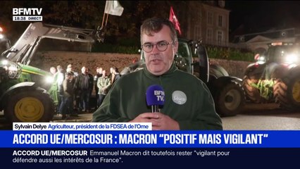 Accord UE-Mercosur: "On a l'impression [qu'Emmanuel Macron] vient de nous planter un poignard dans le dos", déclare Sylvain Delye, président de la FDSEA de l'Orne