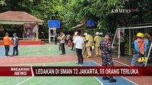 Garis Polisi Dipasang di Area Tempat Kejadian Perkara Ledakan di SMAN 72 Jakarta