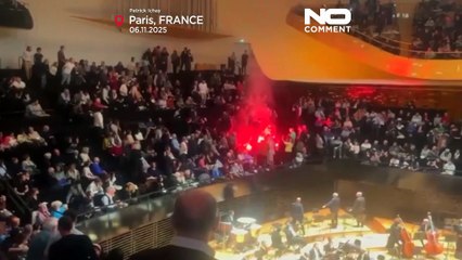 Des manifestants perturbent l'Orchestre philharmonique d'Israël à Paris avec fumigènes et sirènes