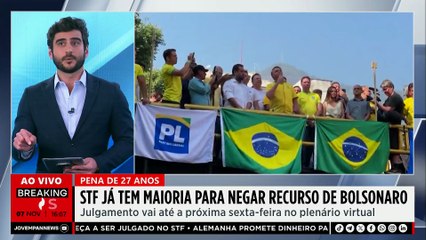 Agora: STF forma maioria para negar recurso de Jair Bolsonaro