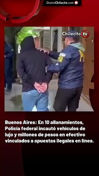 Buenos Aires: En 10 allanamientos, Policía federal incautó vehículos de lujo y millones de pesos en efectivo vinculados a apuestas ilegales en línea.