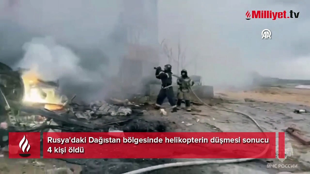 Rusya'daki Dağıstan bölgesinde helikopter düştü: 4 ölü