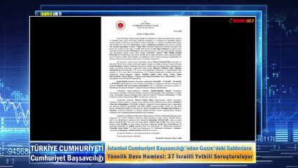 İstanbul Cumhuriyet Başsavcılığı'ndan Gazze'deki Saldırılara Yönelik Dava Hamlesi: 37 İsrailli Yetkili Soruşturuluyor