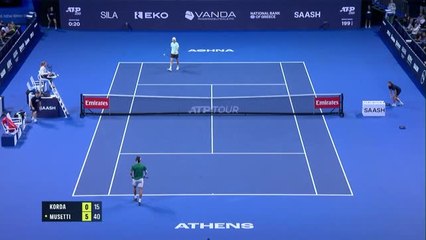 Athènes - Musetti rejoint Djokovic en finale