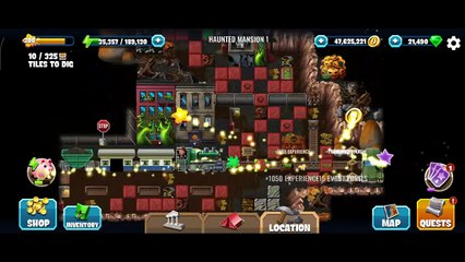 Diggy's Adventure, Haunted Mansion 1, Ghost Hunt, Tasks of the Story only.