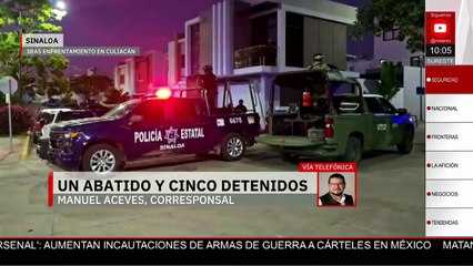 Enfrentamiento en Culiacán deja un abatido y cinco detenidos