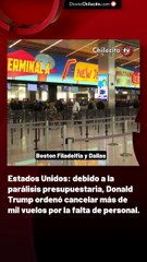 Estados Unidos: debido a la parálisis presupuestaria, Donald Trump ordenó cancelar más de mil vuelos por la falta de personal.