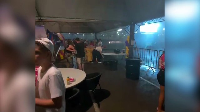 Vídeo: Temporal causa desespero e correria durante evento em Londrina