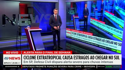 Ciclone extratropical causa estragos ao chegar no Sul, diretora do CGE comenta situação
