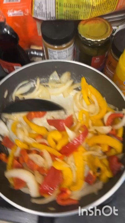 Cooking in the kitchen