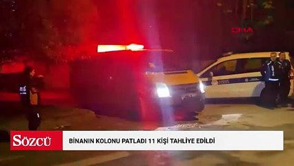 Gebze'de korku dolu anlar! Binanın kolonu patladı 11 kişi tahliye edildi