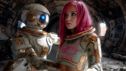 Neon pulse 2- Space Babes and Robots _ sci-fi _ AI video