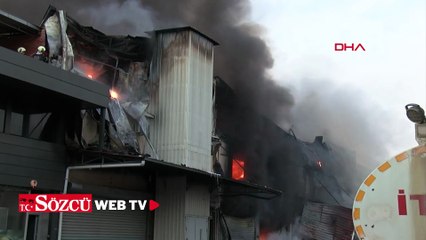 Adana'da 3 katlı hırdavat dükkanında yangın