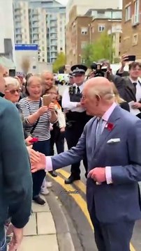 His Majesty King Charles III greets his admirers at the Chaffield Medical Centre.|Bath uk