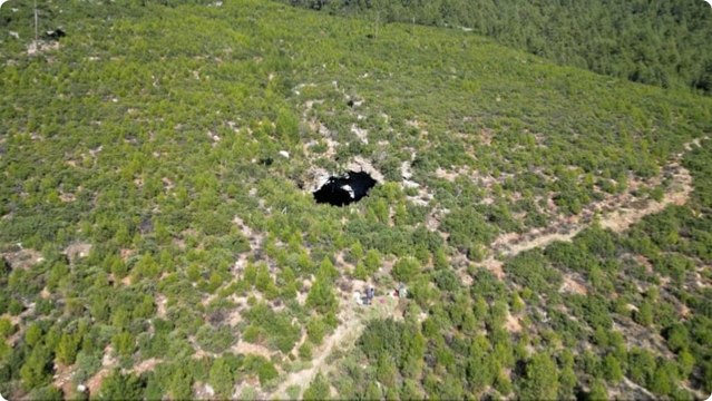 90 metrelik obruğa iniş anını kaydetti